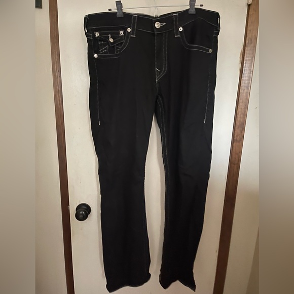 True Religion Straight Cut Black Size 34 #115